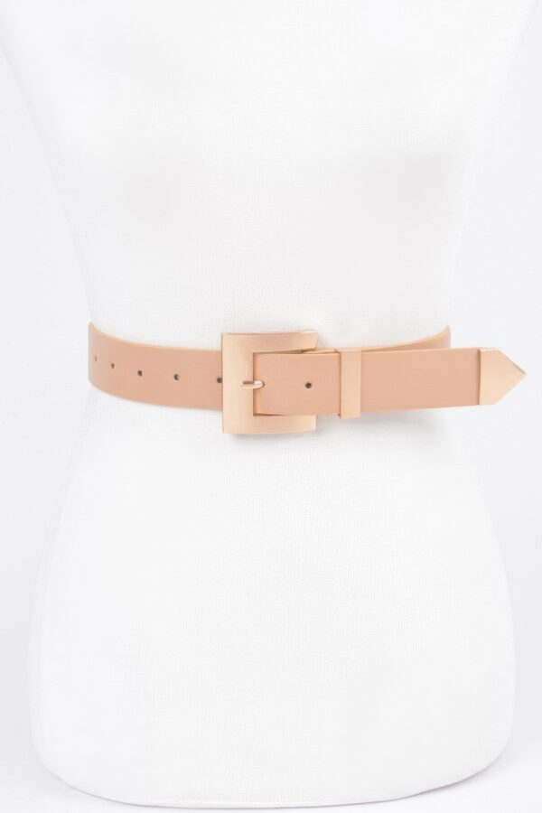 Classic Big Buckle Belt – Polyurethane Oversized Buckle
