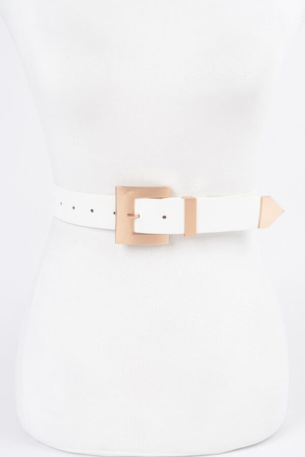 Classic Big Buckle Belt – Polyurethane Oversized Buckle