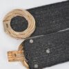 Stretch Straw Belt with Metal OO Buckle – Plus Size