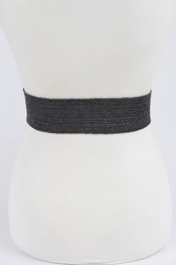 Stretch Straw Belt with Metal OO Buckle – Plus Size