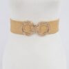 Stretch Straw Belt with Metal OO Buckle – Plus Size