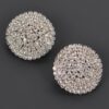 Round Rhinestone Stud Earrings – Gold & Silver