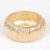 Cast Metal Spring Hinge Cuff Bracelet – Gold