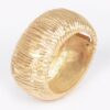 Cast Metal Spring Hinge Cuff Bracelet – Gold
