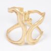 Cast Metal Spring-Hinge Cuff – Gold Finish