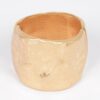 Cast Metal Spring Hinge Cuff – High-Polish Gold