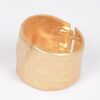 Cast Metal Spring Hinge Cuff – High-Polish Gold