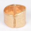Cast Metal Spring Hinge Cuff – High-Polish Gold