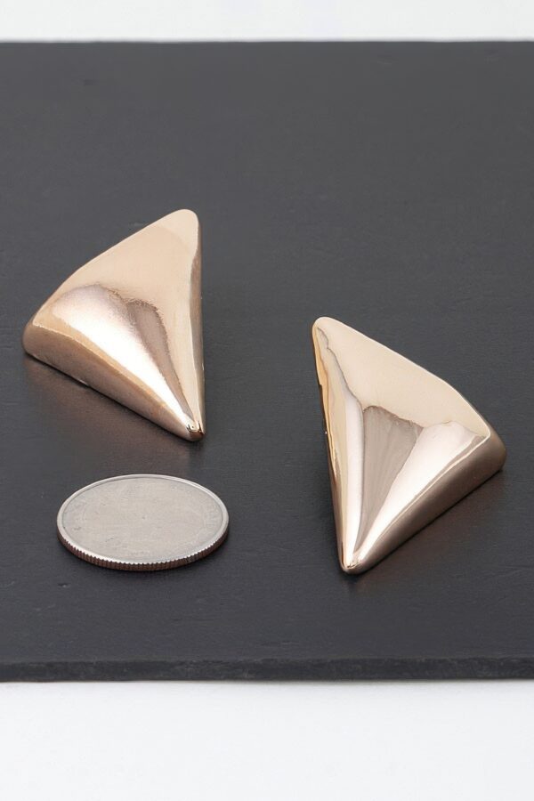 Triangular Stud Earrings – Modern Geometric in Gold or Silver