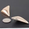 Triangular Stud Earrings – Modern Geometric in Gold or Silver