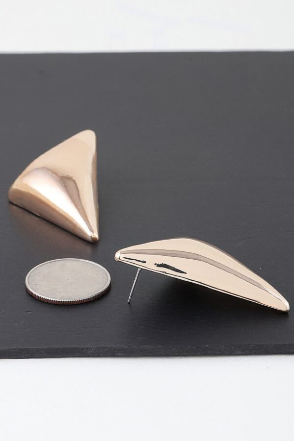 Triangular Stud Earrings – Modern Geometric in Gold or Silver