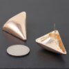 Triangular Stud Earrings – Modern Geometric in Gold or Silver