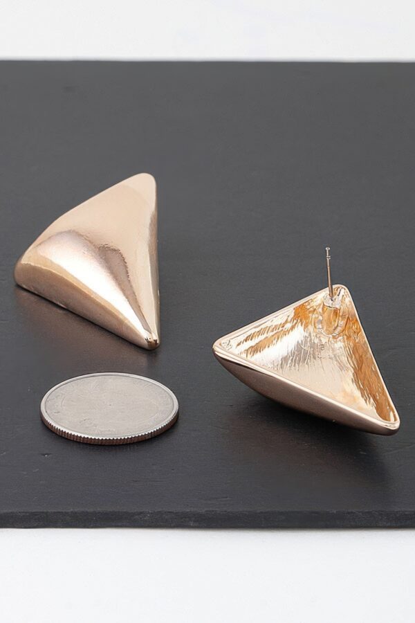 Triangular Stud Earrings – Modern Geometric in Gold or Silver