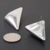Triangular Stud Earrings – Modern Geometric in Gold or Silver