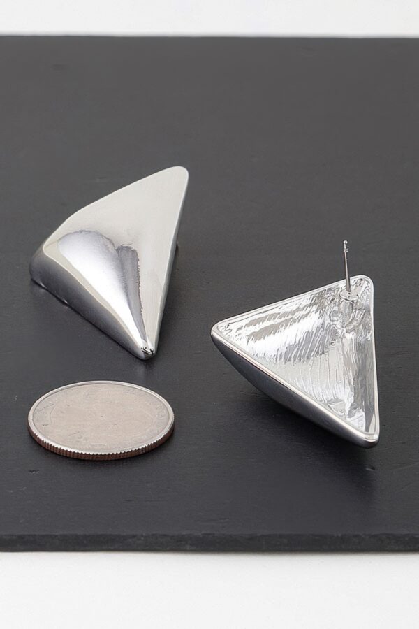 Triangular Stud Earrings – Modern Geometric in Gold or Silver