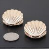 Modern Clam Shell Post Earrings – Gold & Silver