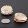 Modern Clam Shell Post Earrings – Gold & Silver