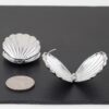 Modern Clam Shell Post Earrings – Gold & Silver