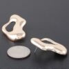 Abstract Puddle Earrings – Polished Gold Organic Shape