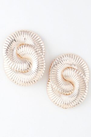 Interweaved Infinity Loop Earrings – Polished Gold