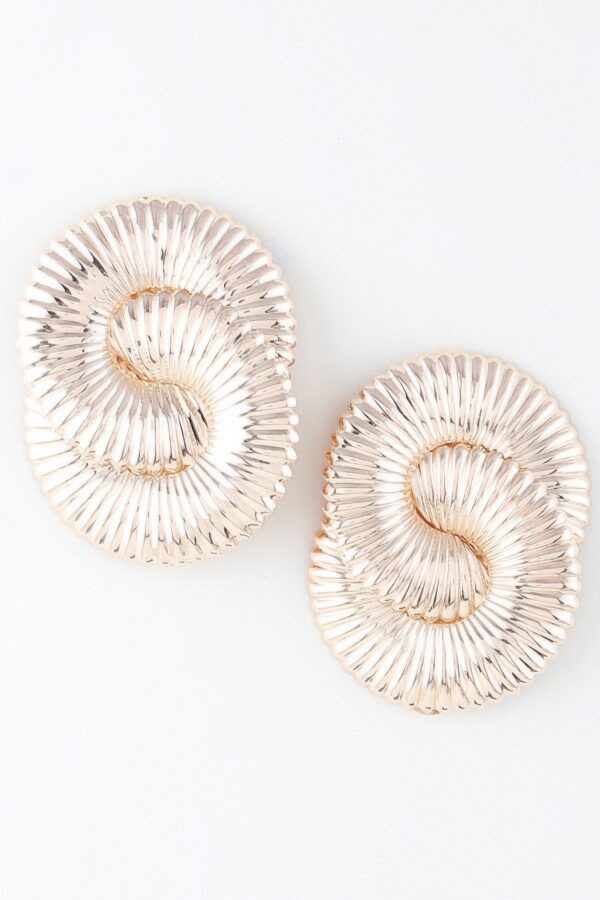 Interweaved Infinity Loop Earrings – Polished Gold