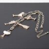 Party Drinks Charm Necklace – Gold with Clear Jewels