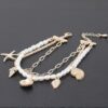At The Beach Multi Charm Bracelet – Gold Finish with Cream Charms