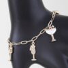 Party Drinks Charm Chain Bracelet – Gold with Clear Jewels