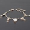 Party Drinks Charm Chain Bracelet – Gold with Clear Jewels
