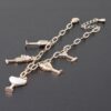 Party Drinks Charm Chain Bracelet – Gold with Clear Jewels