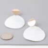Marbled Oval Drop Earrings – Gold Frame