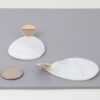 Marbled Oval Drop Earrings – Gold Frame