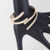 Delicate Contact Open Cuff Bracelet – Gold