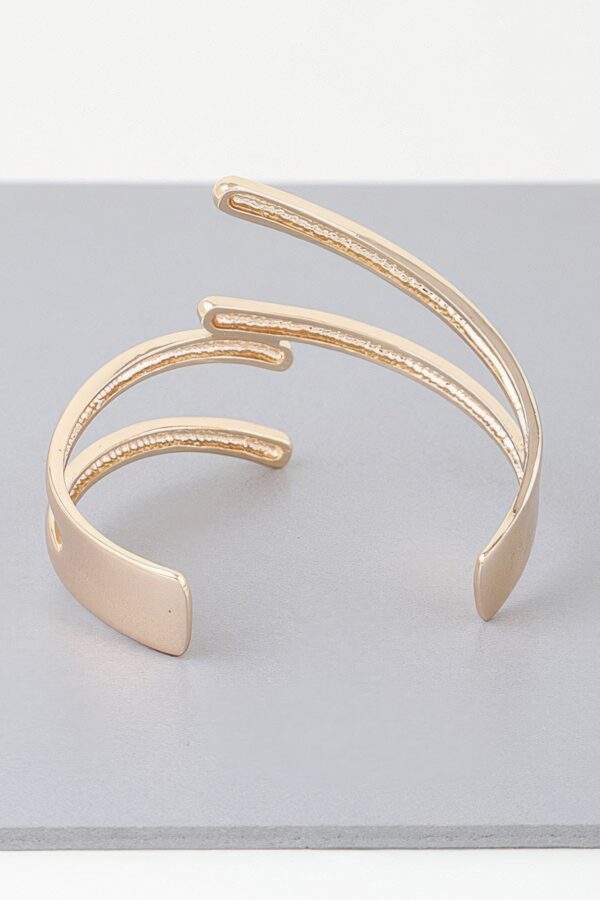 Delicate Contact Open Cuff Bracelet – Gold