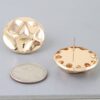 Shiny Hammered Dome Earrings – Gold Finish