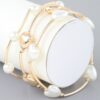 Heart Beaded Wrap Bracelet – Gold Cream or Silver Cream