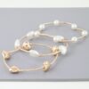 Heart Beaded Wrap Bracelet – Gold Cream or Silver Cream