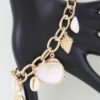 Multi Seashell Charm Chain Bracelet – Gold Cream