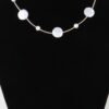 Stone Beaded Charm Necklace – Gold Cream