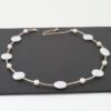 Stone Beaded Charm Necklace – Gold Cream