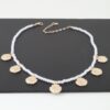 Clamshell Pearl Necklace with Shell Charm – Gold Cream