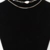 Double Pearl Chain Necklace – Two-Pearl Minimalist, Gold Cream