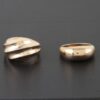 Shiny Swirl Duo Rings – Polished Metal Swirl (Gold & Silver)