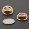 Shiny Swirl Duo Rings – Polished Metal Swirl (Gold & Silver)