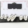 Shiny Modern Hoop Earrings Set – 1″ Metal Hoops, Gold/Silver