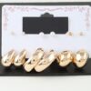 Shiny Modern Hoop Earrings Set – 1″ Metal Hoops, Gold/Silver