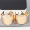 Wide Ribbed Hoop Earrings – Gold 1″ Hoop