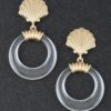 Queen of the Sea Drop Earrings – Gold & Clear Crystals