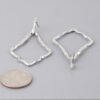 Shiny Hammered Kite Drop Earrings – Gold, Silver, White Gold