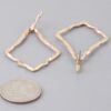 Shiny Hammered Kite Drop Earrings – Gold, Silver, White Gold